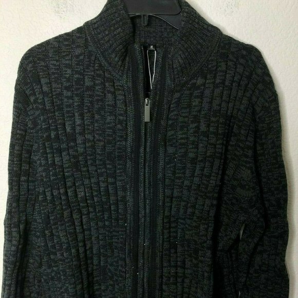 Men's Knit Zipper Casual Cardigan Sweater - Picture 1 of 5